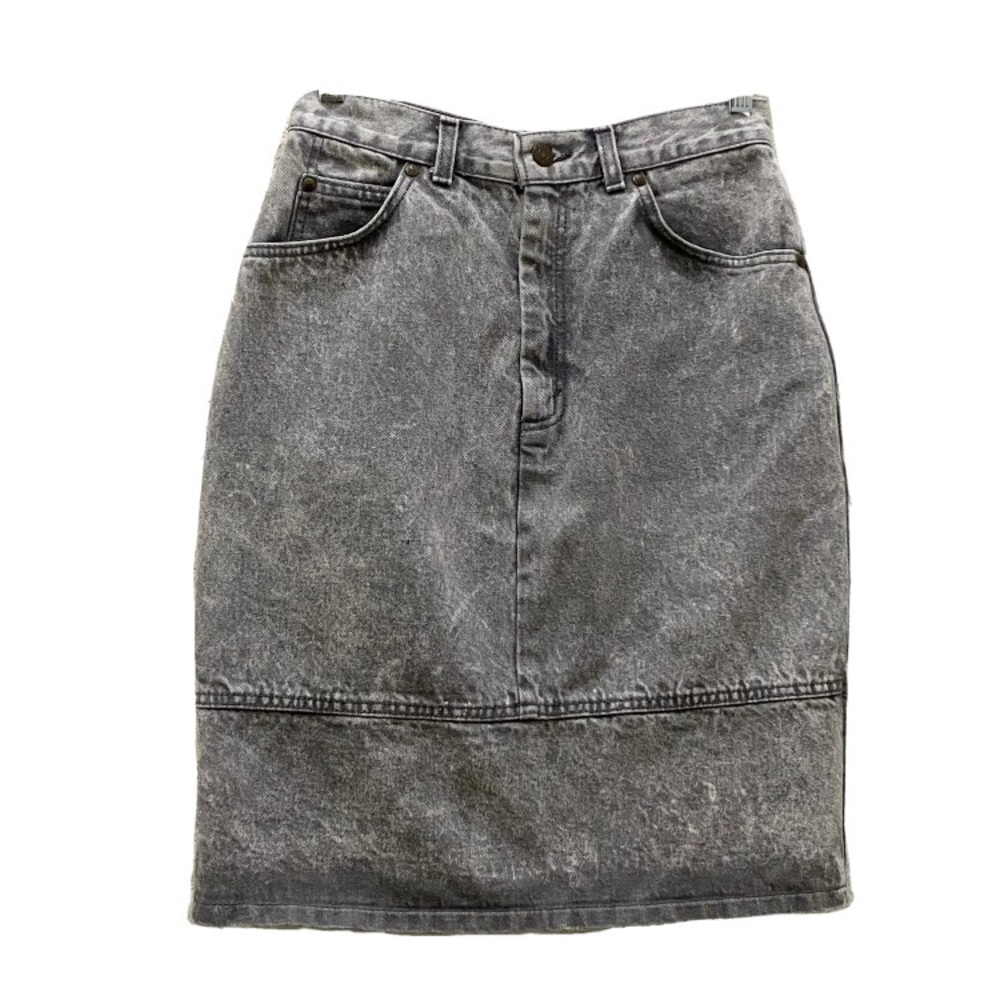 Rare Vintage Levi’s Black Acid Washed High Waist Denim Pencil Skirt Size 9
